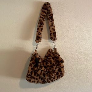 Fluffy Cheetah Print Bag